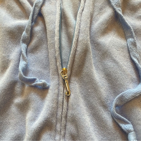 Juicy Couture 💙 Terry Cloth Hooded Romper in Blue Size S LIKE NEW - Picture 5 of 10